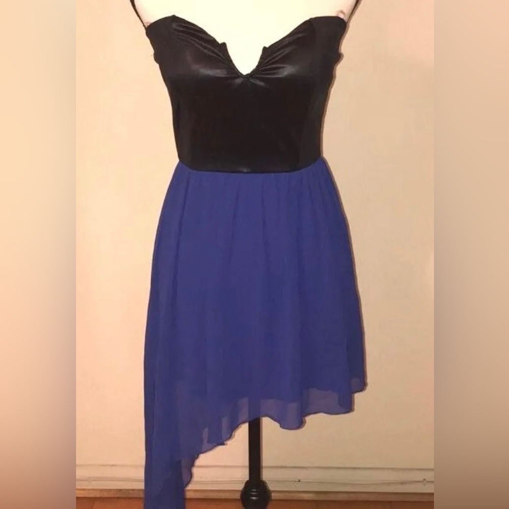 Windsor Black & Blue High Low Dress